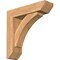 Ekena Millwork Thorton Slat Smooth Bracket w/ Offset Brace, Western Red Cedar, 5 1/2"W x 20"D x 20"H BKT0604X20X20THR06SWR - alternate 1